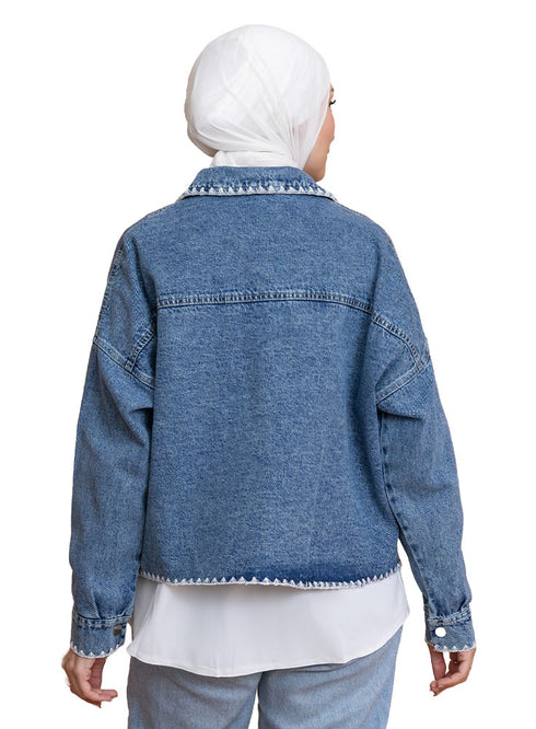 جاكيت جينز مطرز - أيس